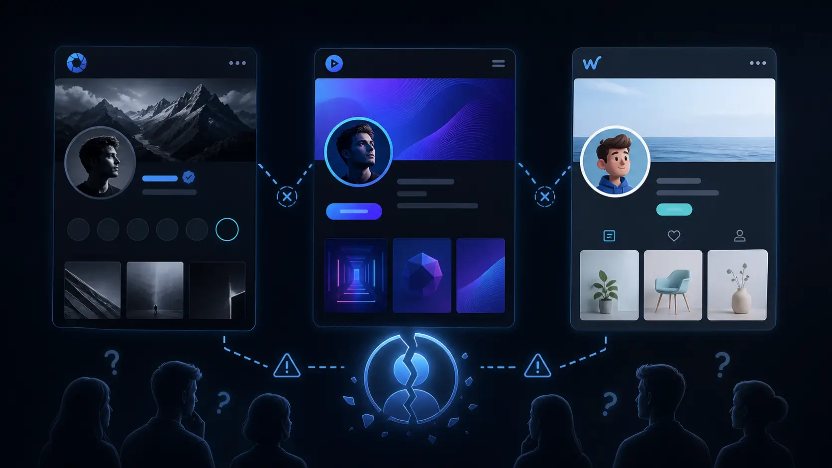 Social profiles feel inconsistent