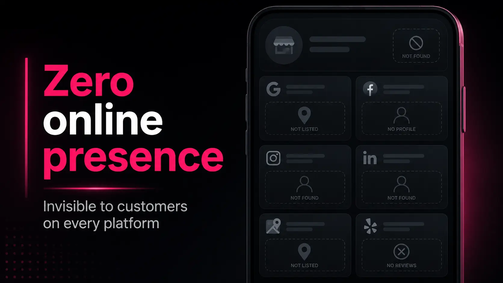 Zero online presence